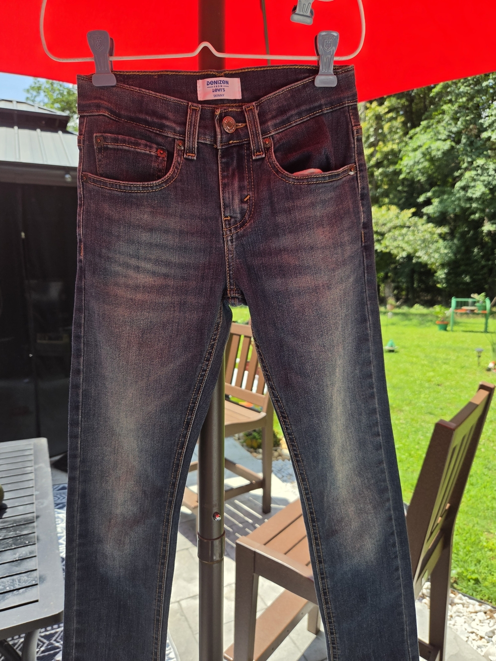 Levi's Men's Skinny Jeans in Washed Black-Blue
